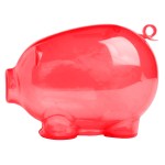 Action Piggy Bank - Translucent Red Action Piggy Bank - Translucent Red