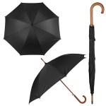 48" Arc Umbrella w/Hook Handle - Black 48" Arc Umbrella w/Hook Handle - Black