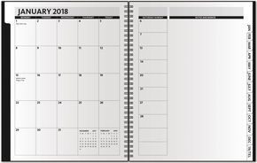 TheDirector™ Monthly Planner w/Leatherette Wraparound (8.5"x11") 1