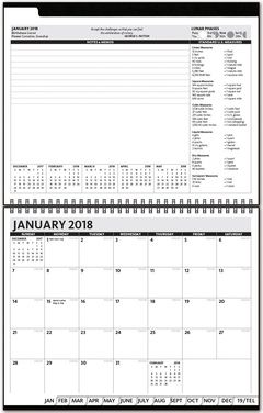 The President™ Leather Front Monthly Planner w/ Chip Back (11"x8.5") 1