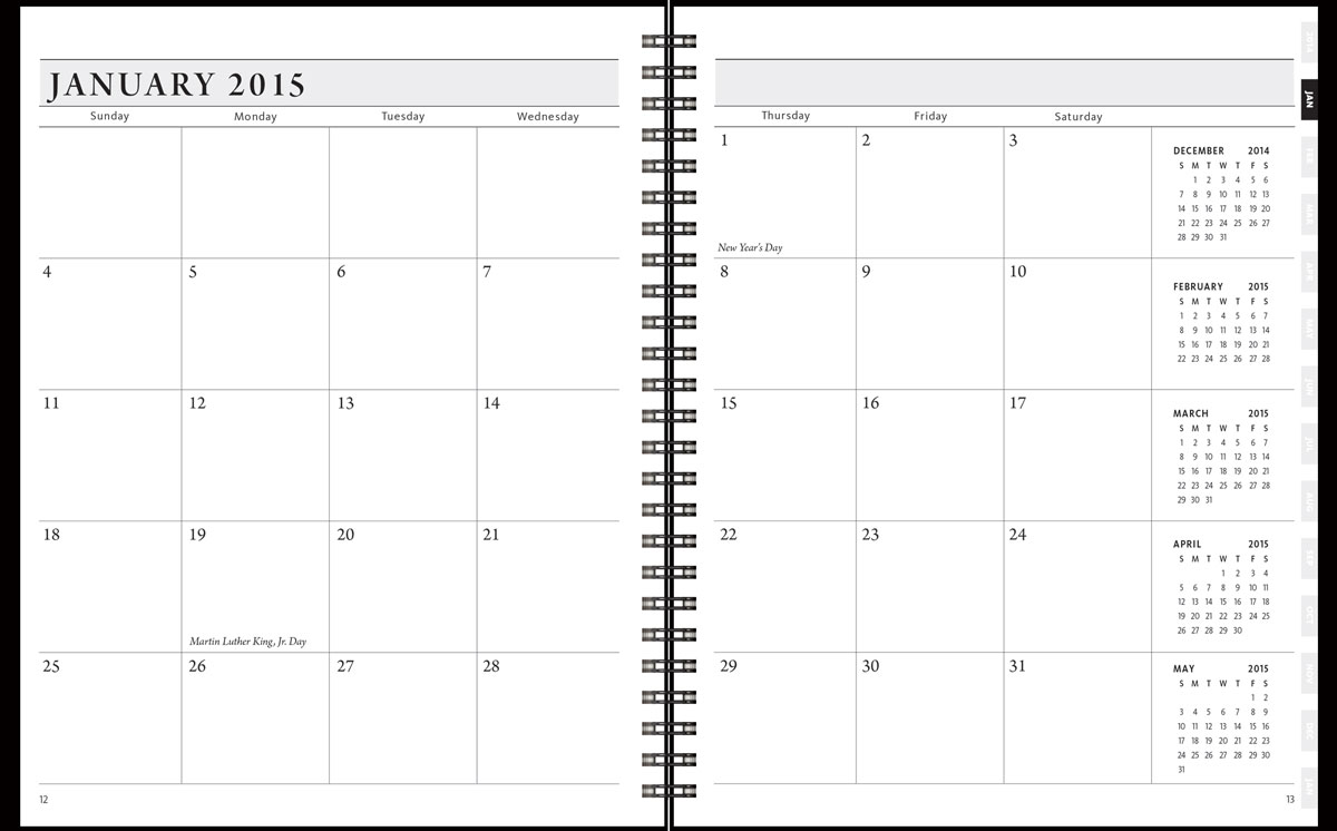 XeoPlanner™ Leatherette Organizer (7"x8.75") 1