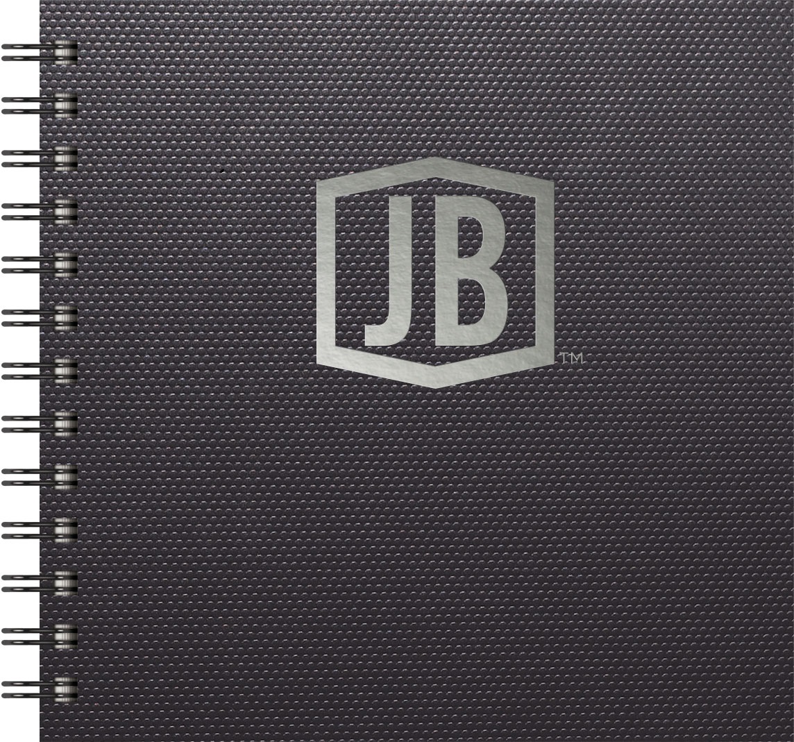 Luxury Cover Series 4 Square NotePad w/Black Paperboard Back Cover (7"x7") 1