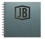 Luxury Cover Series 4 Square NotePad w/Black Paperboard Back Cover (7"x7") - Blue Luxury Cover Series 4 Square NotePad w/Black Paperboard Back Cover (7"x7") - Blue