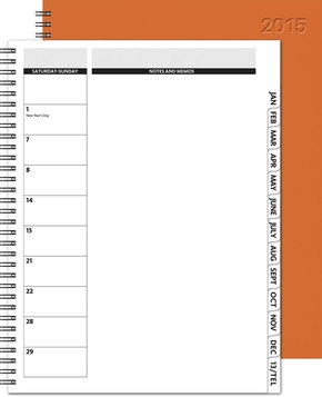 The Director™ Leather Front Monthly Planner w/Chip Back (8.5"x11") 1