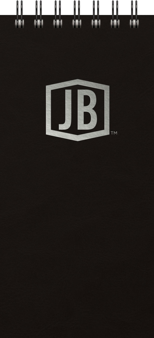 Luxury Cover Series 4 ReporterPad w/Black Paperboard Back Cover (4"x8.5") 1 Luxury Cover Series 4 ReporterPad w/Black Paperboard Back Cover (4"x8.5") 1