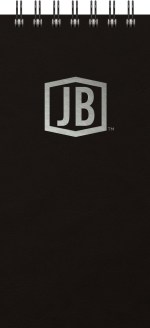 Luxury Cover Series 4 ReporterPad w/Black Paperboard Back Cover (4"x8.5") 1 Luxury Cover Series 4 ReporterPad w/Black Paperboard Back Cover (4"x8.5") 1