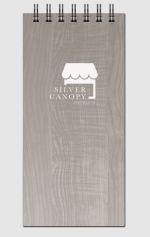 Luxury Cover Series 4 ReporterPad w/Black Paperboard Back Cover (4"x8.5") - Gray Luxury Cover Series 4 ReporterPad w/Black Paperboard Back Cover (4"x8.5") - Gray