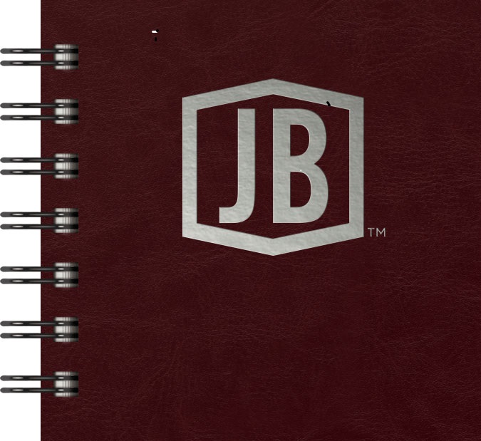 Luxury Cover Series 4 Square JotterPad w/Black Paperboard Back Cover (4"x4") 1