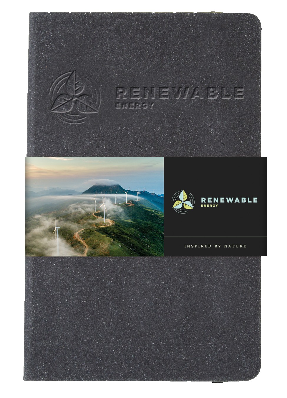 Recycled Leather Journal w/Full Color GraphicWrap (5.5"x8.5") 1