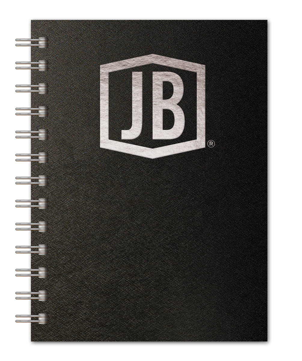 Luxury Cover Series 4 Medium NotePad w/Black Paperboard Back Cover (5"x7") 1