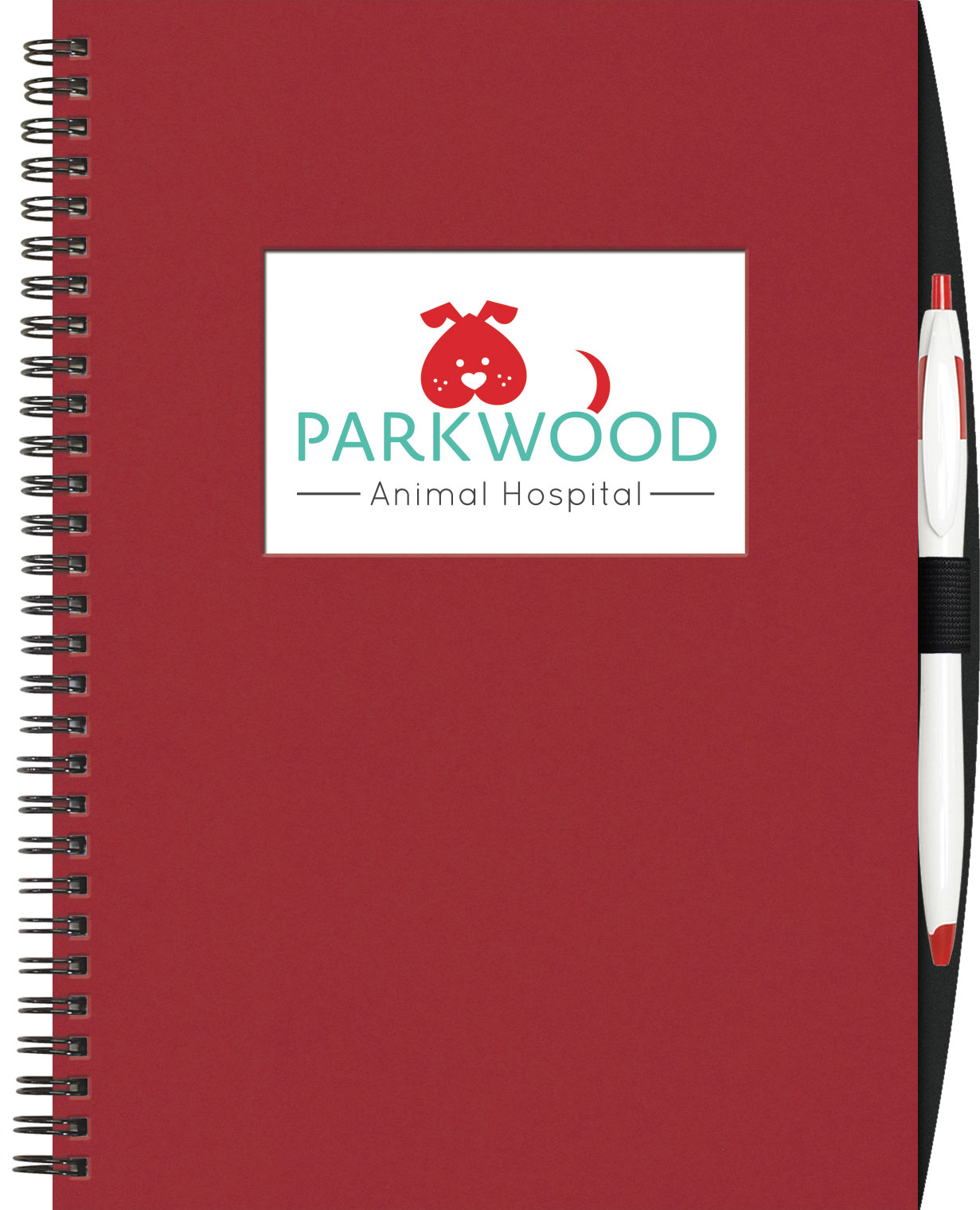 Large Value WindowPad™ ValueLine Notebook w/PenPort & Cougar Pen (7"x10") 1