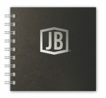 Luxury Cover Series 4 Square NotePad w/Black Paperboard Back Cover (5"x5") - Gray Luxury Cover Series 4 Square NotePad w/Black Paperboard Back Cover (5"x5") - Gray