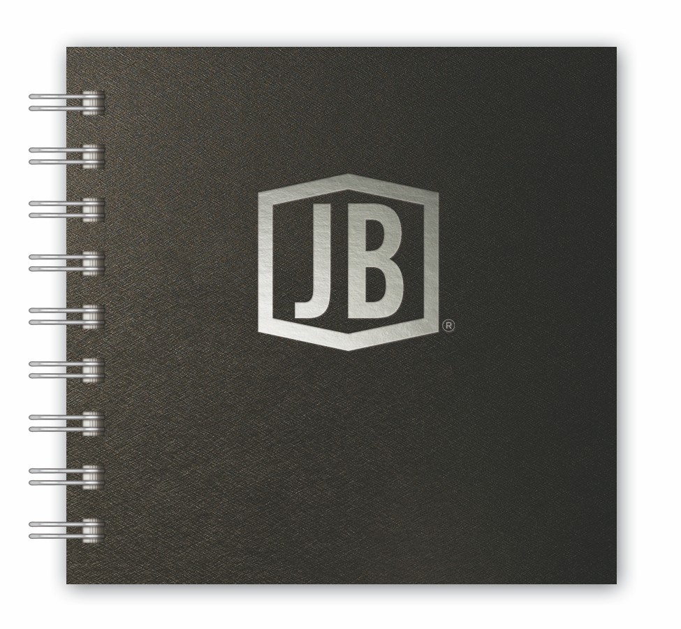 Luxury Cover Series 4 Square NotePad w/Black Paperboard Back Cover (5"x5") 1