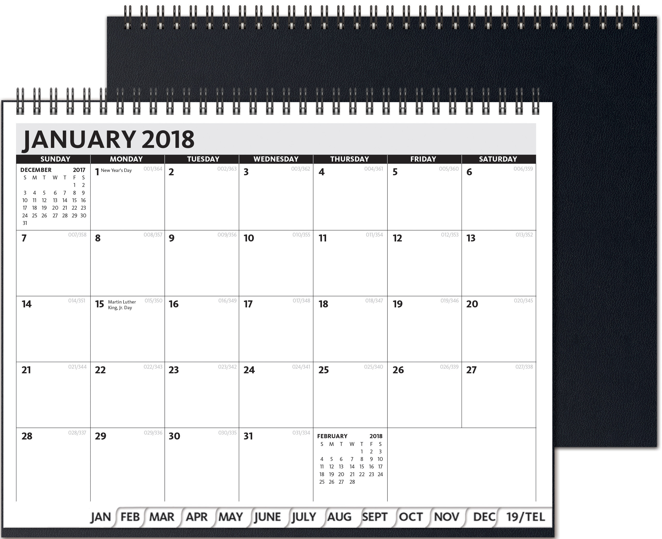 ThePresident™ Leatherette Monthly Planner (11"x8.5") 1