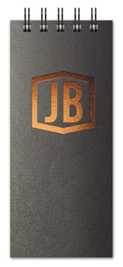 Luxury Cover Series 4 Mini-ReporterPad w/Black Paperboard Back Cover (3"x7") 1