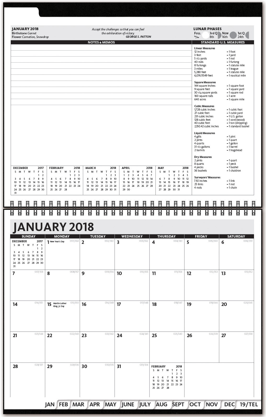 The President™ HardCover Monthly Planner (11"x8.5") 1