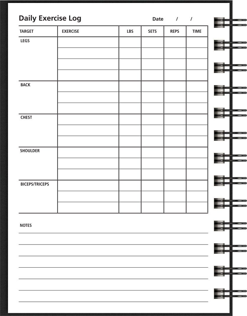 Exercise Health Journals (5"x7") 1