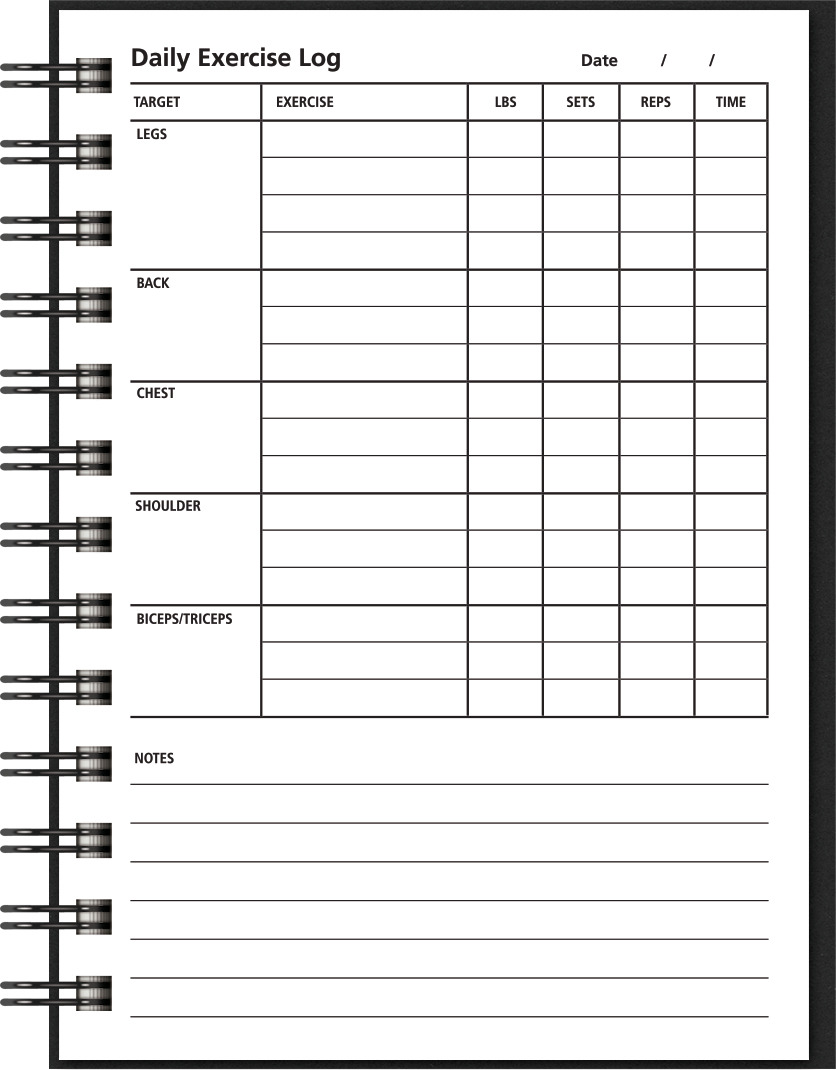 Exercise Health Journals (5"x7") 1