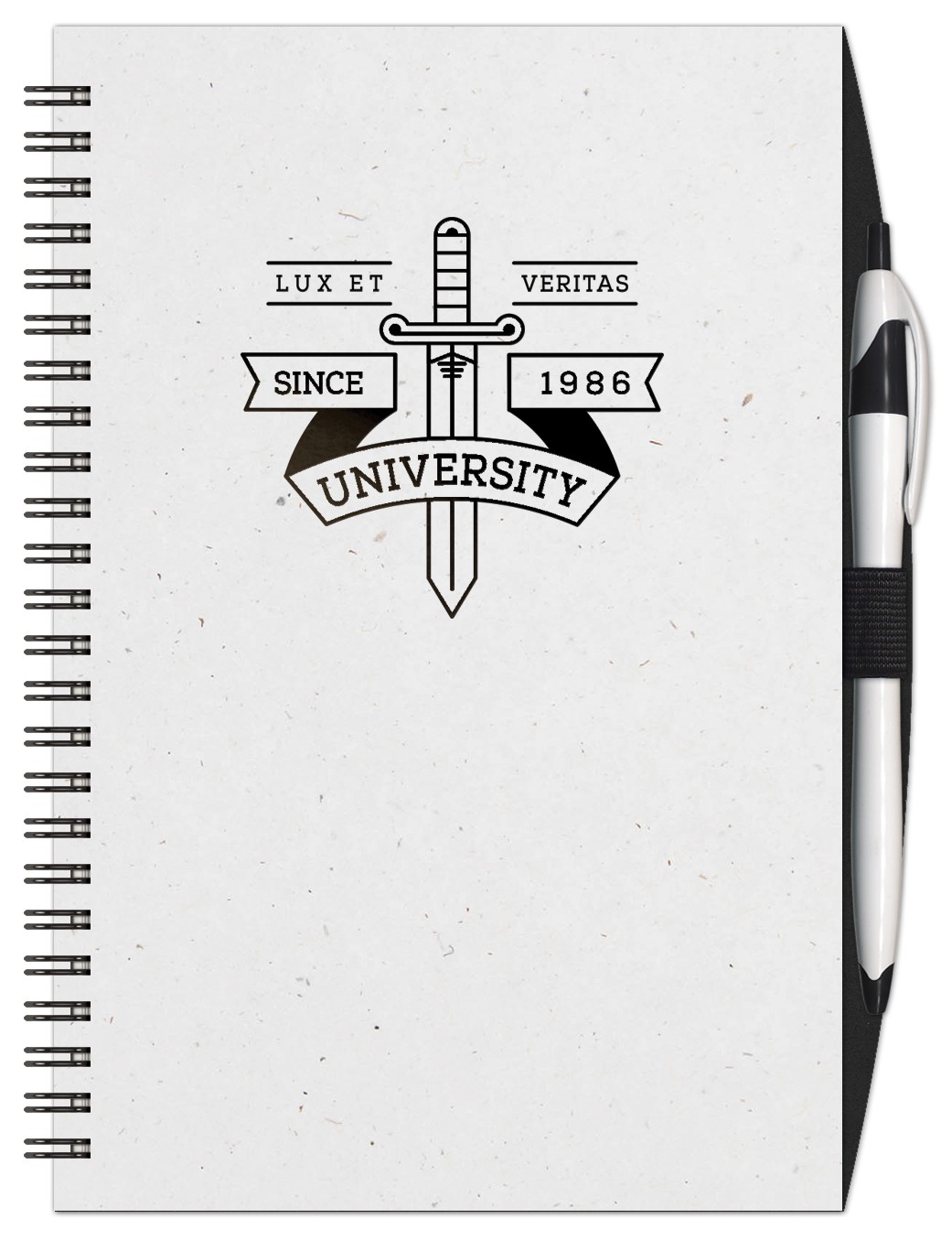 SlimLine Neutral NotePad w/ PenPort (5.5" x 8.25") 1