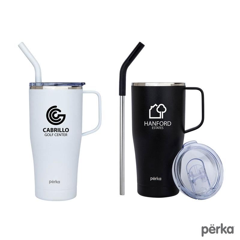 Perka Clayton 20 oz. Double Wall, Stainless Steel Travel Mug 1 Perka Clayton 20 oz. Double Wall, Stainless Steel Travel Mug 1