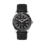 41mm, Ss, Silver Case, Bk Bezel, 3-Hand Mvt, Dte 1 41mm, Ss, Silver Case, Bk Bezel, 3-Hand Mvt, Dte 1