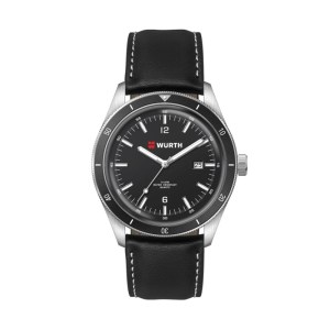 41mm, Ss, Silver Case, Bk Bezel, 3-Hand Mvt, Dte 1 41mm, Ss, Silver Case, Bk Bezel, 3-Hand Mvt, Dte 1