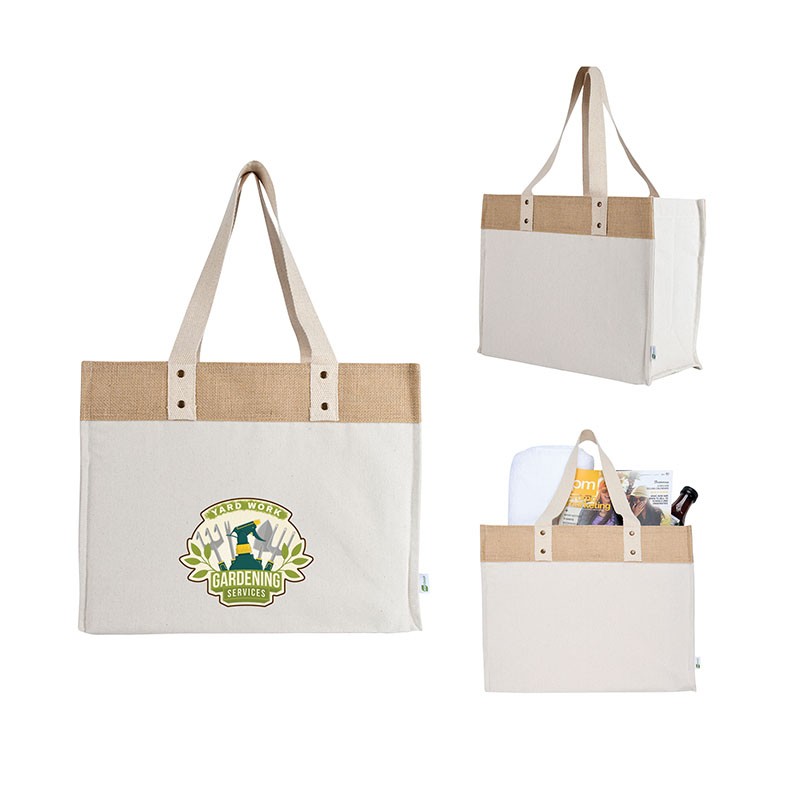 Sophia Canvas Tote With Jute Trim 1 Sophia Canvas Tote With Jute Trim 1