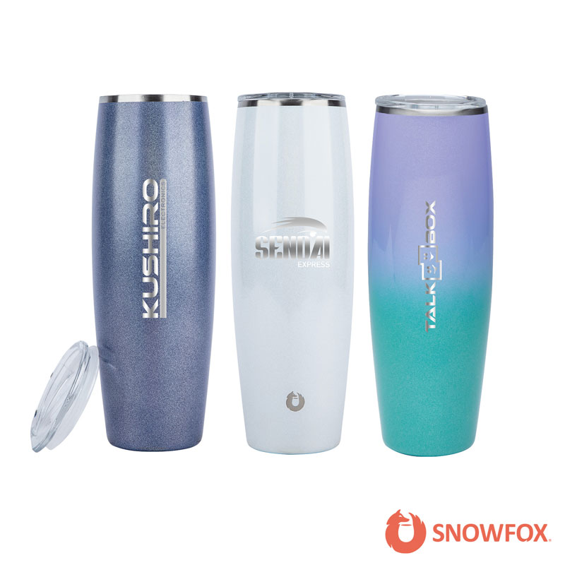 Snowfox 24 oz. Shimmer Finish Vacuum Insulated Beer Tumbler 1