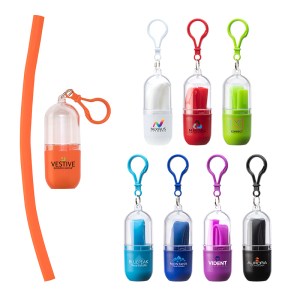 Bellini Silicone Straw in Capsule Case 1 Bellini Silicone Straw in Capsule Case 1