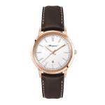 Wc4219 22mm Steel Rose Gold Case, 3 Hand Mvmt, White Dial, Dte Display, Leather Strap, Flat Mineral 1 Wc4219 22mm Steel Rose Gold Case, 3 Hand Mvmt, White Dial, Dte Display, Leather Strap, Flat Mineral 1