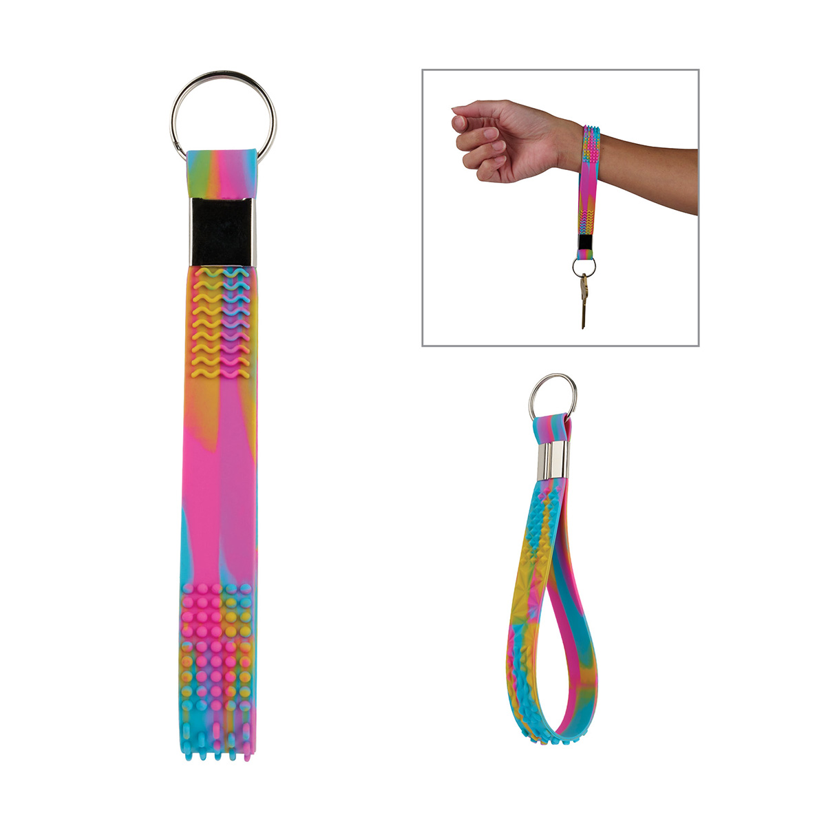 Fefe Tactile Fidget Keychain Wristlet 1