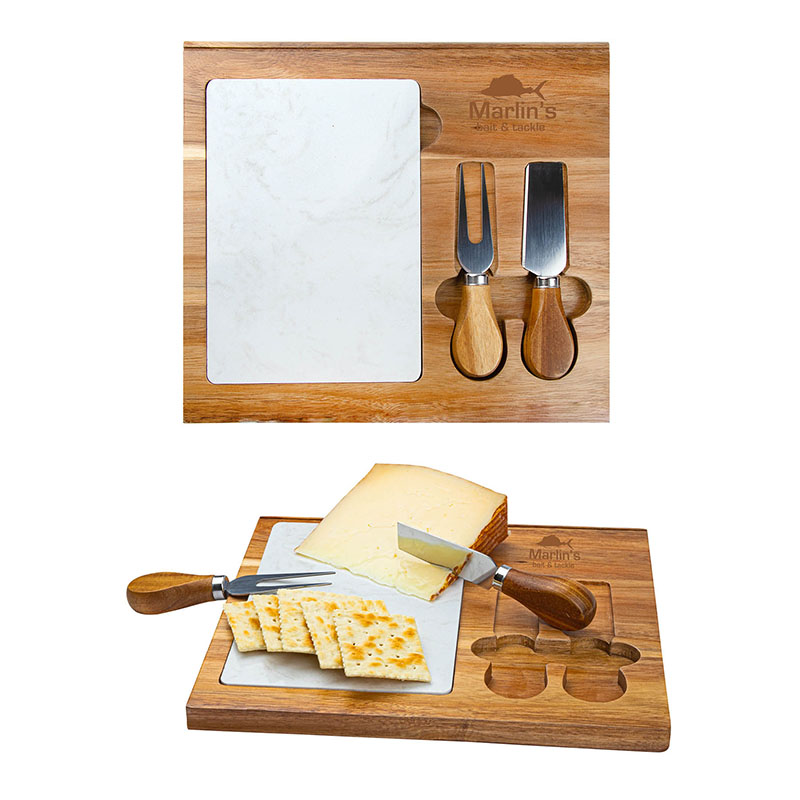 Carson 4-Piece Acacia Wood Cheese Set 1 Carson 4-Piece Acacia Wood Cheese Set 1