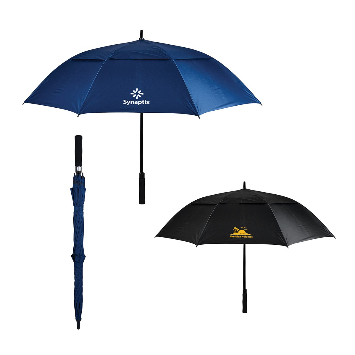 Bakerhill 62" Auto Open, Vented Golf Umbrella 1