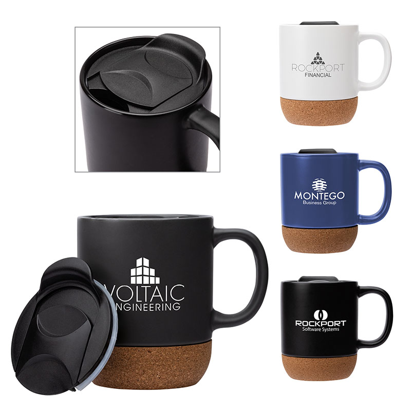 Kenya 14 oz. Ceramic Mug With Cork Base 1