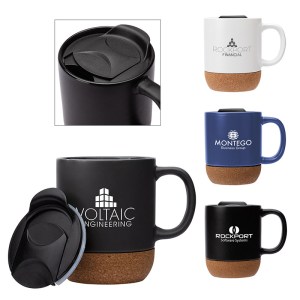 Kenya 14 oz. Ceramic Mug With Cork Base 1 Kenya 14 oz. Ceramic Mug With Cork Base 1
