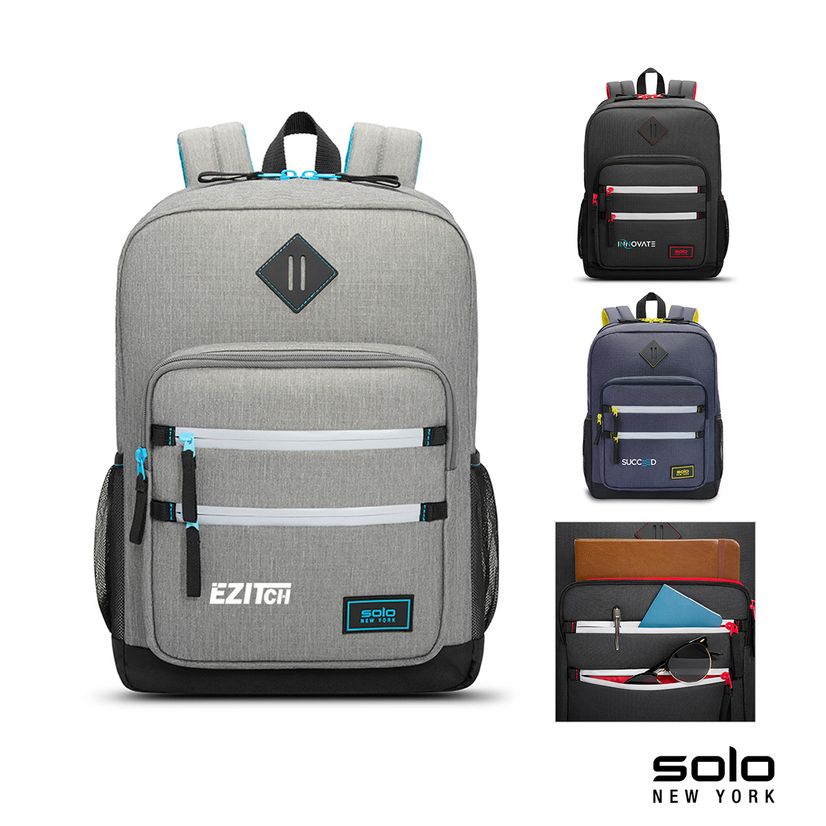 Solo New York Vortex 15.6" Recycled Washable Backpack 1