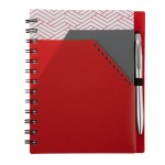 Trapezoid Junior Notebook w/ Stylus Pen - Red Trapezoid Junior Notebook w/ Stylus Pen - Red