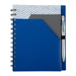 Trapezoid Junior Notebook w/ Stylus Pen - Blue Trapezoid Junior Notebook w/ Stylus Pen - Blue