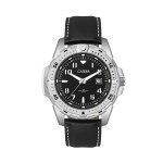 Wc5910 45mm Metal Matte Silver Case, 3 Hand, Dte Display, Black Dial, Leather Strap, Flat Mineral Cr 2 Wc5910 45mm Metal Matte Silver Case, 3 Hand, Dte Display, Black Dial, Leather Strap, Flat Mineral Cr 2