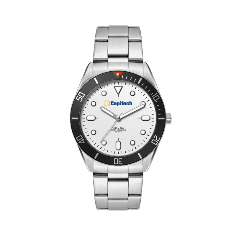 42mm, Silver Metal Case, Bk Bezel, 3-Hand Mvt 1 42mm, Silver Metal Case, Bk Bezel, 3-Hand Mvt 1