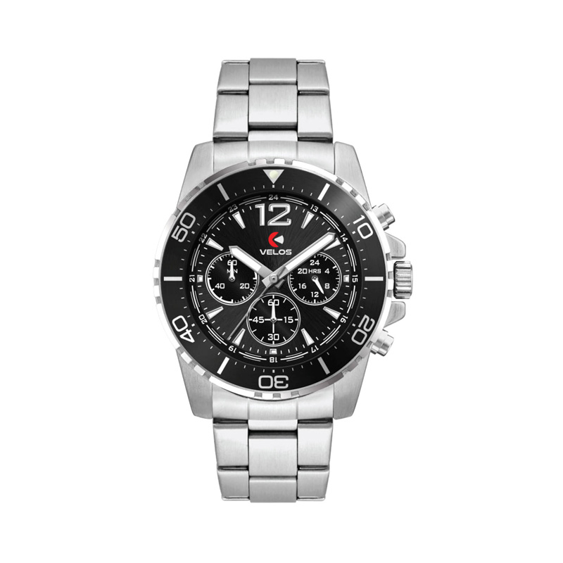 44mm, Silver Metal Case, Bk Bezel, Chrono Mvt 1 44mm, Silver Metal Case, Bk Bezel, Chrono Mvt 1