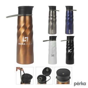 Perka Tristan 34 oz./1L Single Wall Stainless Steel Sport Bottle 1 Perka Tristan 34 oz./1L Single Wall Stainless Steel Sport Bottle 1