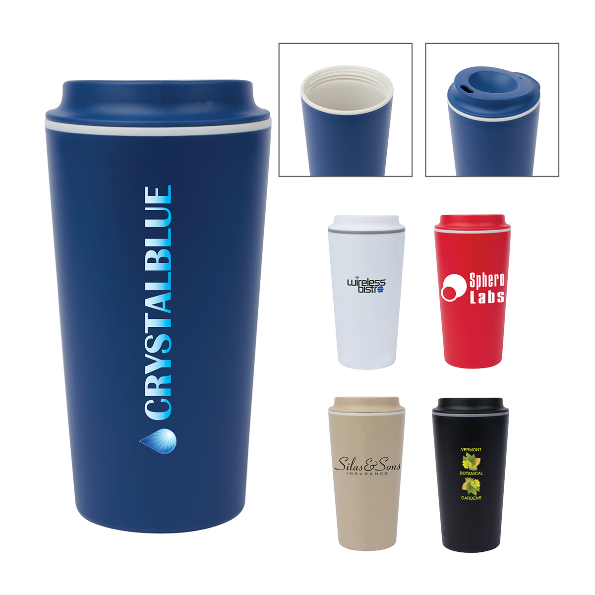 Kenzie 16 oz. Double Wall Recycled Polypropylene Coffee Tumbler 1