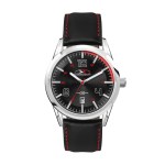 Wc6232 42mm Steel Silver Case, 3 Hand Mvmt, Black Dial, Dte Display, Leather Strap, Flat Mineral Cry 1 Wc6232 42mm Steel Silver Case, 3 Hand Mvmt, Black Dial, Dte Display, Leather Strap, Flat Mineral Cry 1