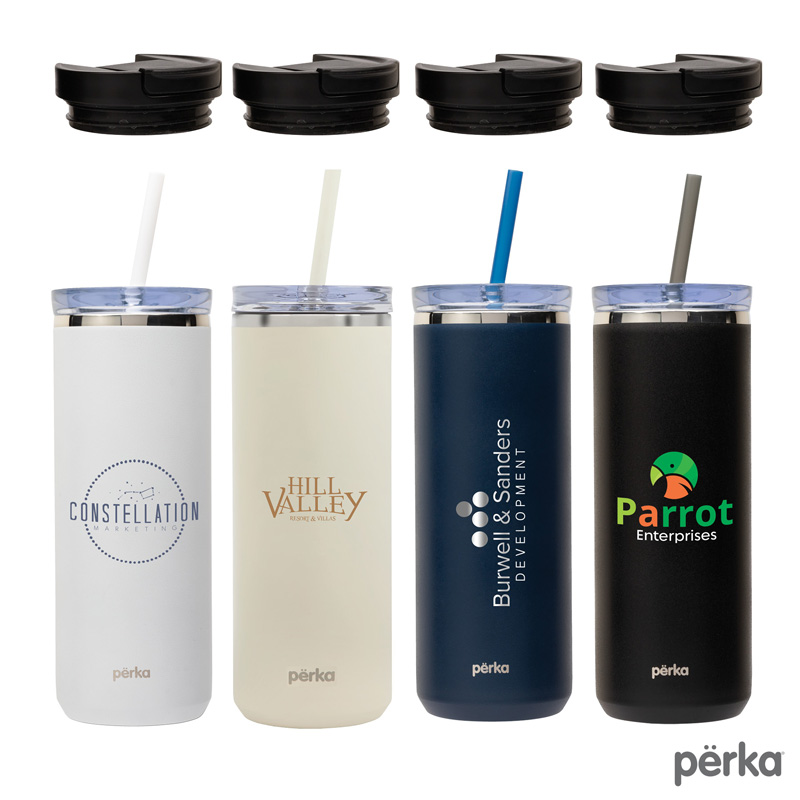 Perka Trent 18 oz. Double Wall, Stainless Steel Hot/Cold Tumbler 1 Perka Trent 18 oz. Double Wall, Stainless Steel Hot/Cold Tumbler 1