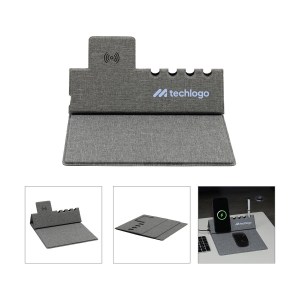 EvoPad Charge 2 RPET Desktop Organizer / Wireless Charger 1 EvoPad Charge 2 RPET Desktop Organizer / Wireless Charger 1