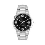 Men%27s Silver Stainless Steel Case Watch Men%27s Silver Stainless Steel Case, Black Sunray Dial, and Bl 1 Men%27s Silver Stainless Steel Case Watch Men%27s Silver Stainless Steel Case, Black Sunray Dial, and Bl 1