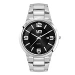 Men's Silver Stainless Steel Case Watch Men's Silver Stainless Steel Case, Black Sunray Dial, and Bl 2 Men's Silver Stainless Steel Case Watch Men's Silver Stainless Steel Case, Black Sunray Dial, and Bl 2