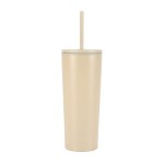 Bayard 24 oz. Double Wall Steel/PP Liner Straw Tumbler - Khaki Bayard 24 oz. Double Wall Steel/PP Liner Straw Tumbler - Khaki