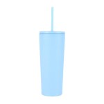 Bayard 24 oz. Double Wall Steel/PP Liner Straw Tumbler - Light Blue Bayard 24 oz. Double Wall Steel/PP Liner Straw Tumbler - Light Blue